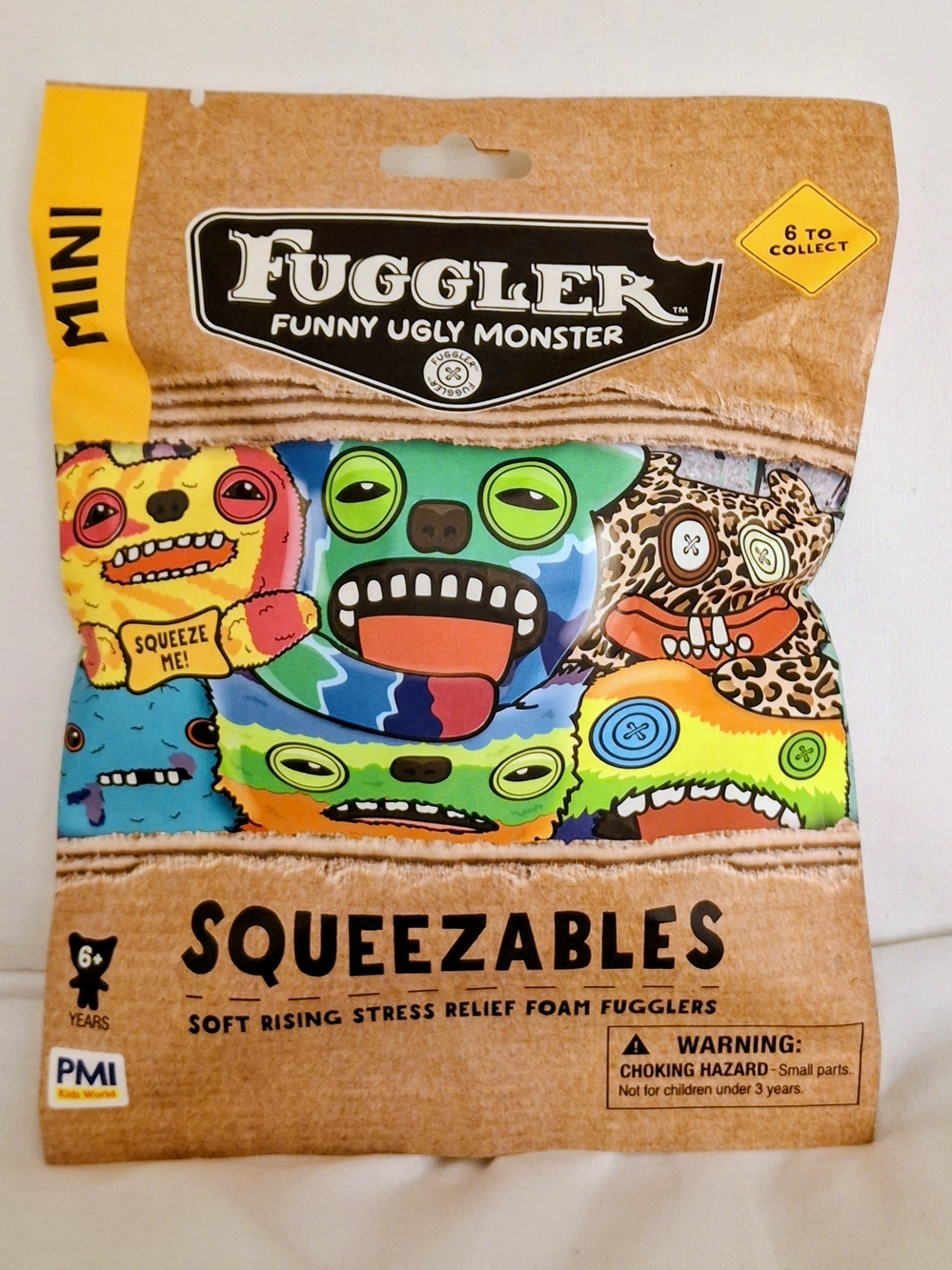 Fuggler Mini Squeezables Sealed Blind Bag Mystery Squishy Foam Toy New